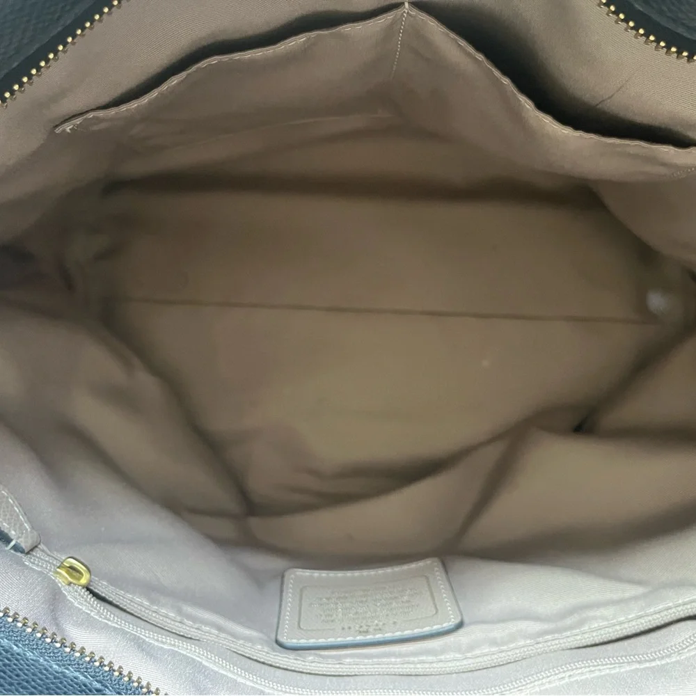 Coach Black Pebbled Leather Tote - Picture 11 of 15